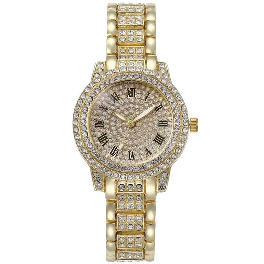 Luxury Shining Diamond Watch Women Brand Quartz Gold Bracelet Watches Ladies Zircon Crystal Top Elegant Wristwatch Clock Gifts