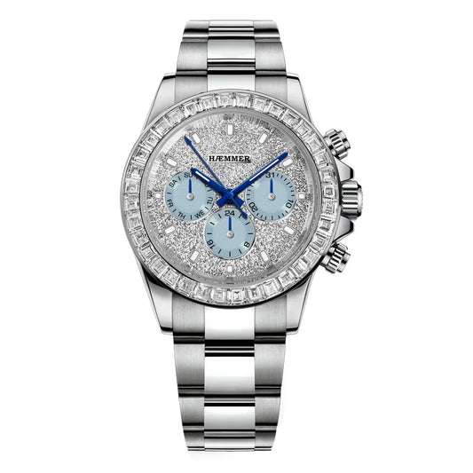 2024  New Men'S Watch Luxury Automatic Watch Men'S Stainless Steel Multi Functional Mechanical Watch Diamond Waterproof