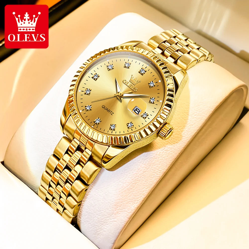 5526 Women Watch Diamond Scale Quartz Fashion Ladies Wrist Watches Date Waterproof Luminous Luxury Dress Watch for Women
